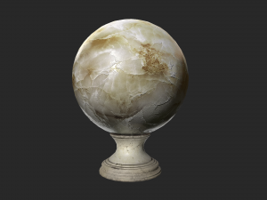 fortune teller white pearl crystal ball 3D Модель