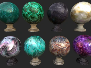 ensemble de diseuse de bonne aventure Modèle 3D