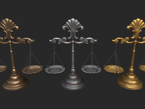 balance scales 3D Models