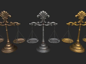 balance scales 3D Model