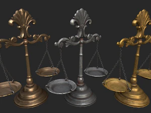 balance scales 3D Model