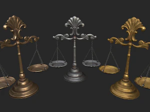 balance scales 3D Model
