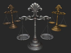 balance scales 3D Model