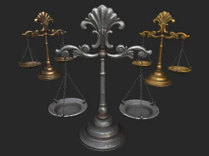 balance scales 3D Model