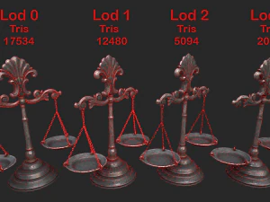 balance scales 3D Model