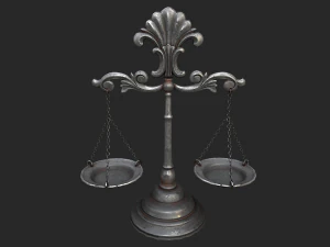 balance scales 3D Model