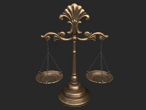 balance scales 3D Model
