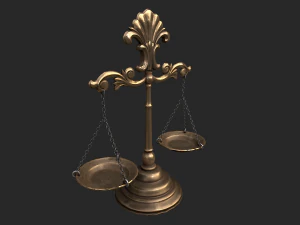 balance scales 3D Model