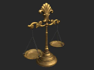 balance scales 3D Model