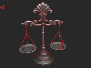 balance scales 3D Model