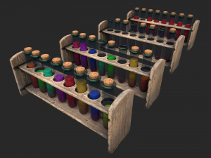 test tube rack pack 3D Model