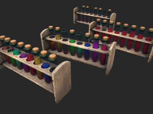 test tube rack pack 3D Model