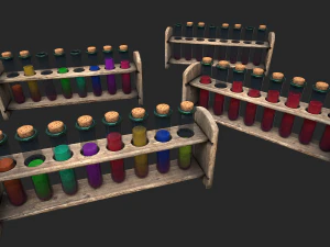 test tube rack pack 3D Model