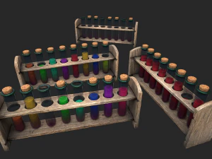 test tube rack pack 3D Model