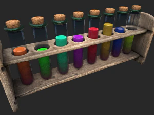 test tube rack pack 3D Model