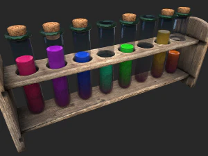 test tube rack pack 3D Model