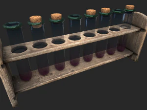 test tube rack pack 3D Model