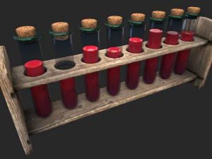 test tube rack pack 3D Model