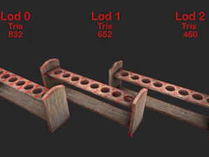 test tube rack pack 3D Model