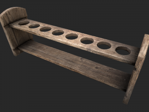 test tube rack 3D मॉडल