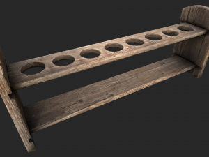 test tube rack 3D मॉडल
