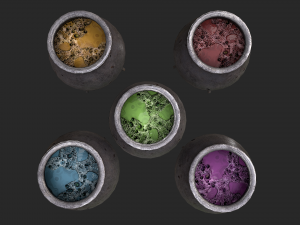 cauldron set 3d Modèle 3D
