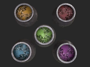 set calderone 3d Modello 3D