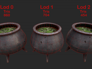 cauldron set 3d Modèle 3D
