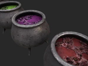 set calderone 3d Modello 3D