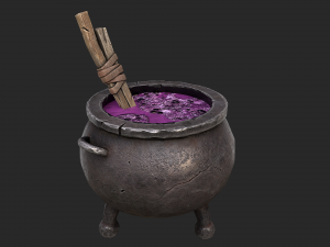cauldron set 3d Modèle 3D