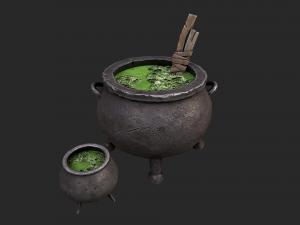 cauldron set 3d Modèle 3D