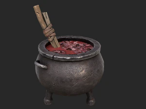 3d witch cauldron 3D Model