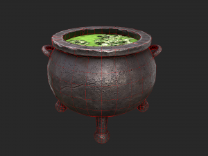3d witch cauldron 3D-Modell