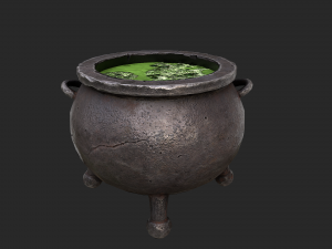 3d witch cauldron 3D-Modell