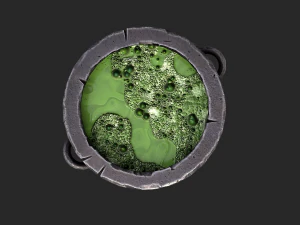 3d witch cauldron 3D Model