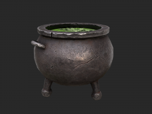 3d witch cauldron 3D-Modell