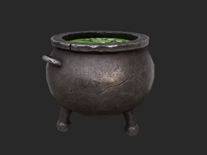 3d witch cauldron 3D Model
