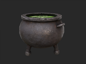 3d witch cauldron 3D-Modell
