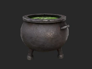 3d witch cauldron 3D Model