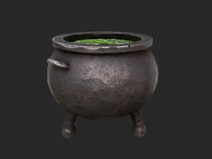 3d witch cauldron 3D-Modell