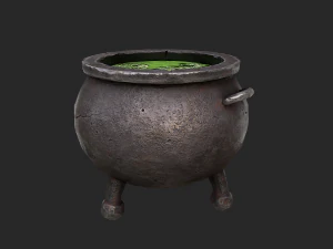 3d witch cauldron 3D Model