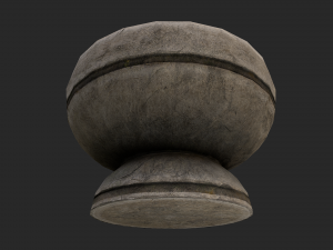 mortar and pestle medieval set 3D 模型