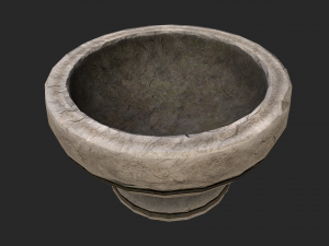 3d stone mortar and pestle Modelo 3D