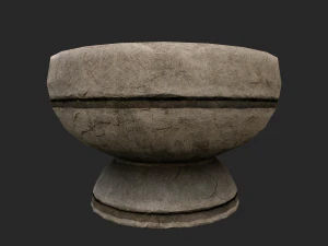 3d stone mortar and pestle 3D Model