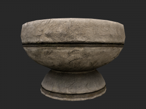 3d stone mortar and pestle Modelo 3D