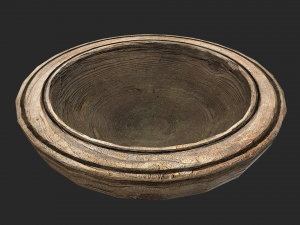 wooden mortar and pestle 3D Model