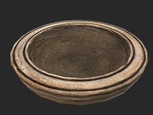 wooden mortar and pestle 3D Model