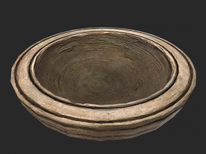 wooden mortar and pestle 3D Model