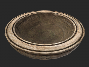 wooden mortar and pestle 3D Model
