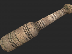 wooden mortar and pestle 3D Model